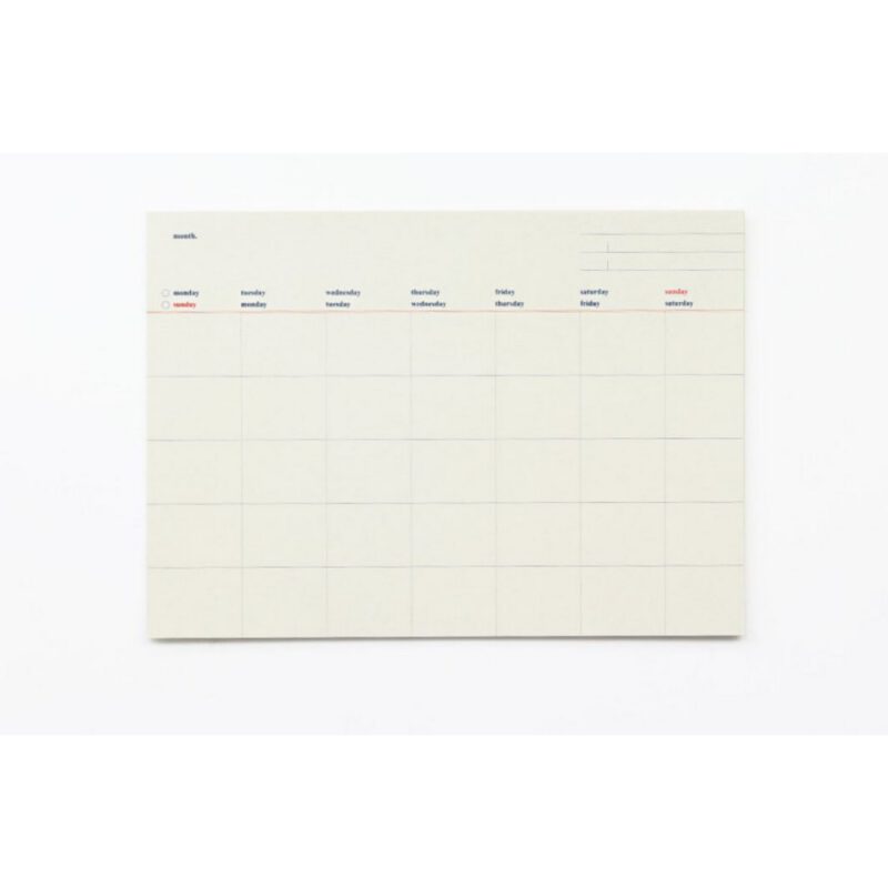 Monthly Sheet A5 - undatiert